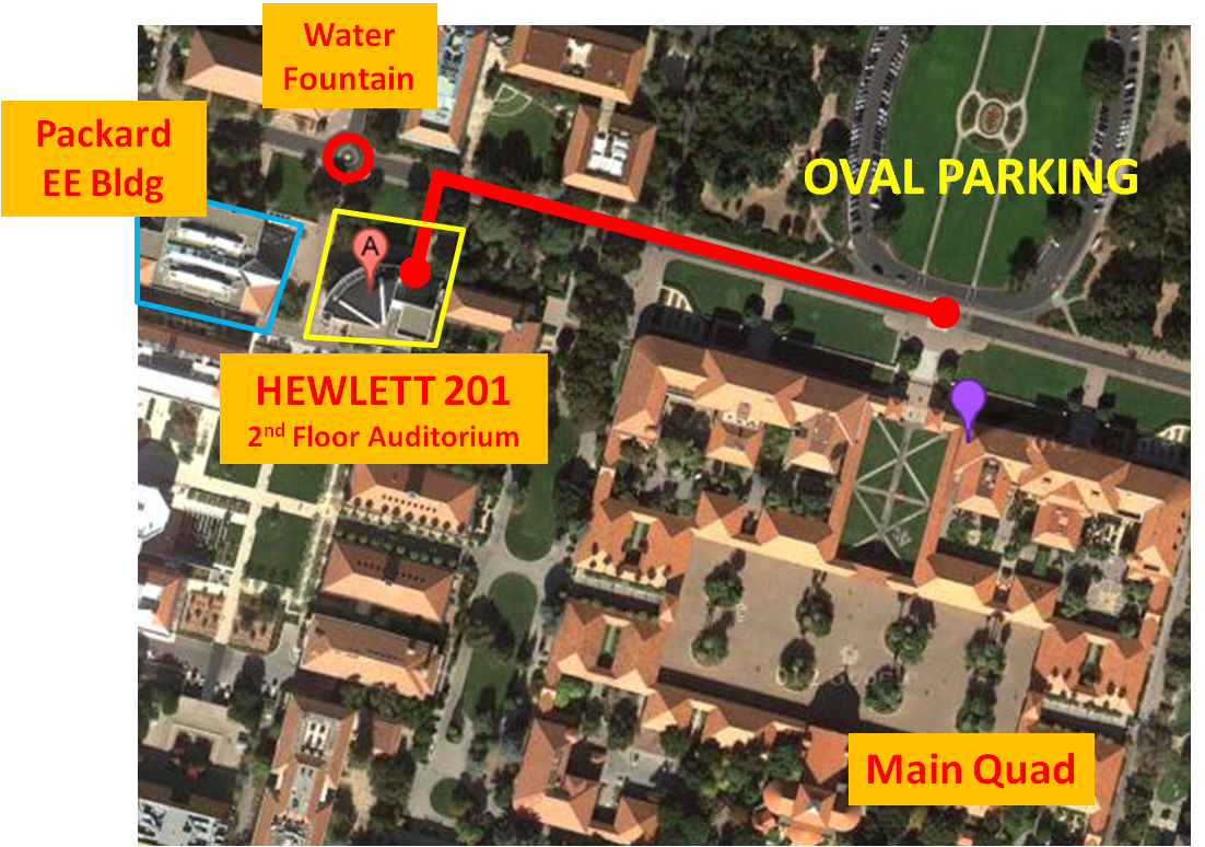 Map of Stanford Campus from Oval